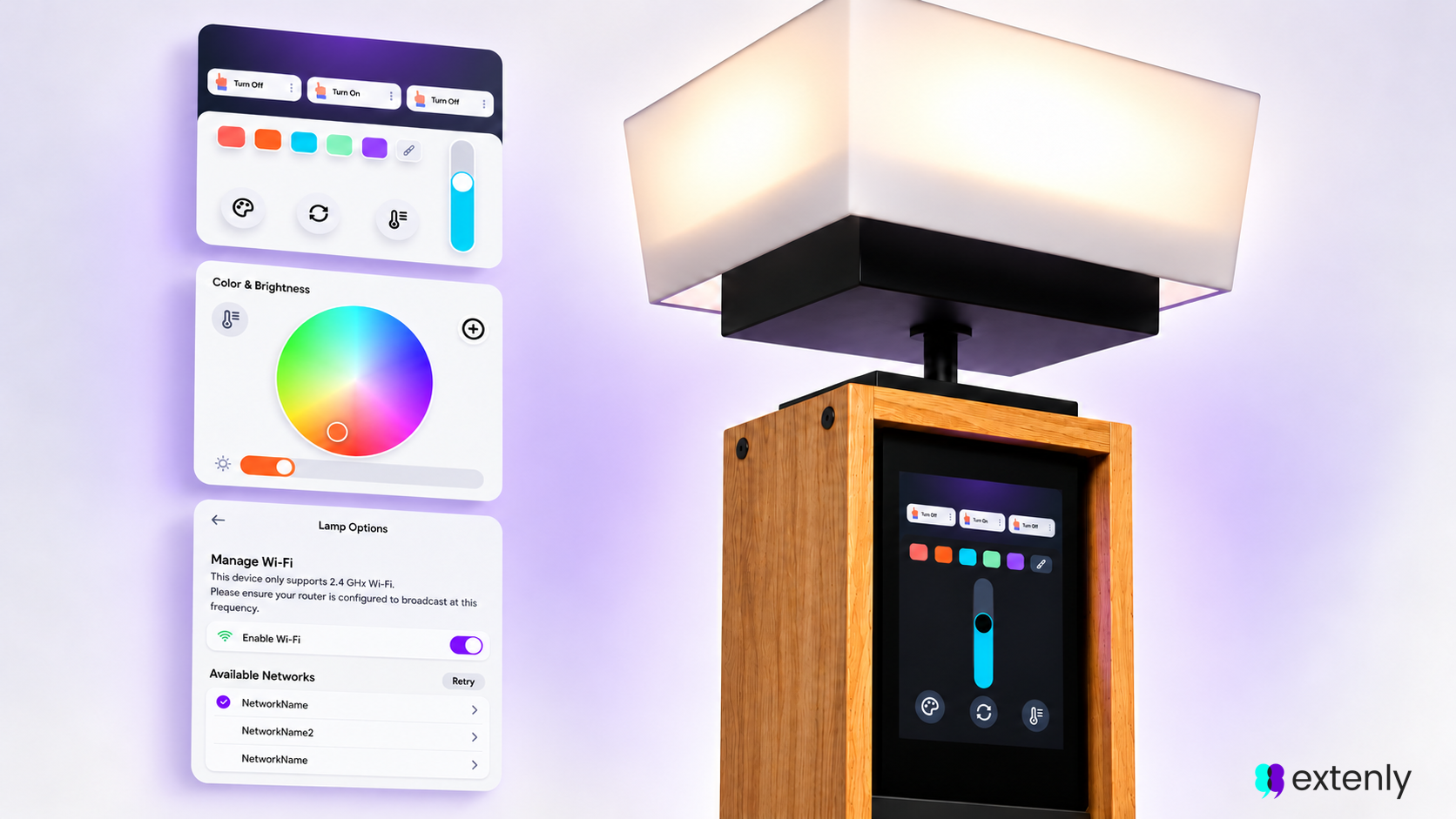 Extenly Smart Lamp UI